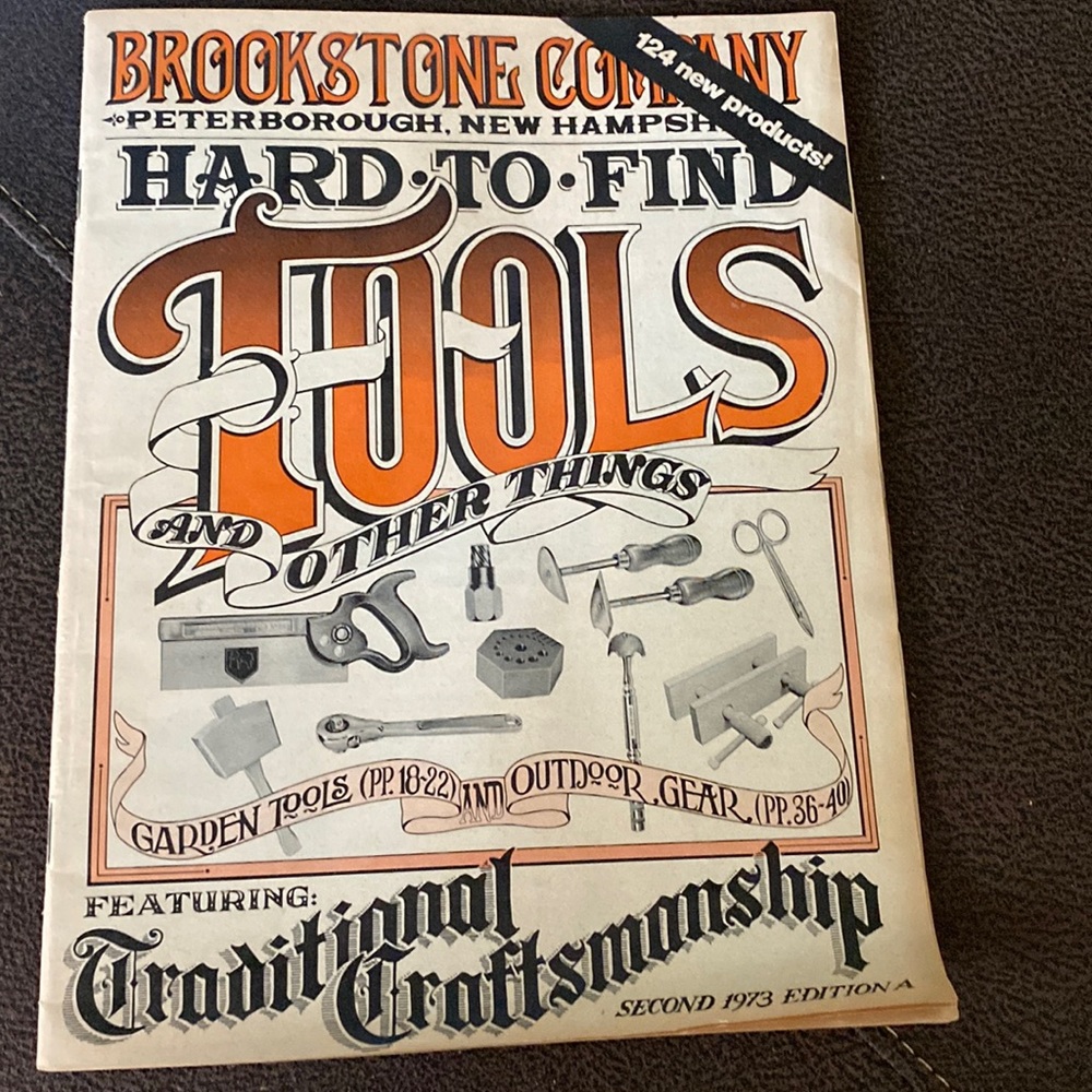 VTG 1970s Brookstone magazine NEW HAMPSHIRE hand working tool vintage magazine